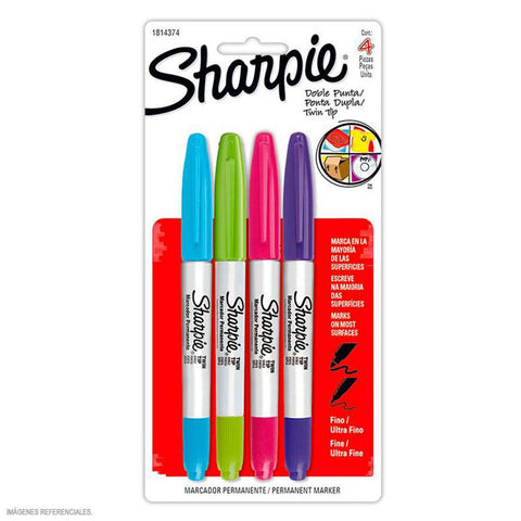 Sharpie Marcador Doble Punta Fashion x 4