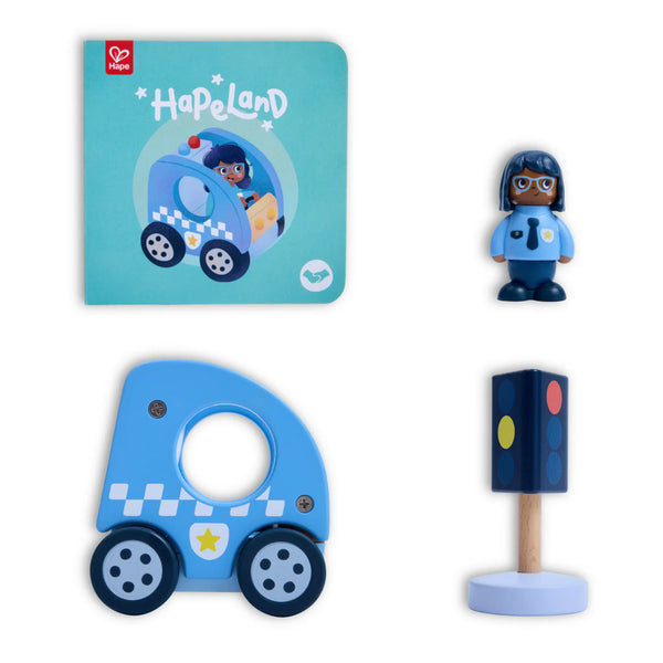 Set de Auto y Policía + Cuento