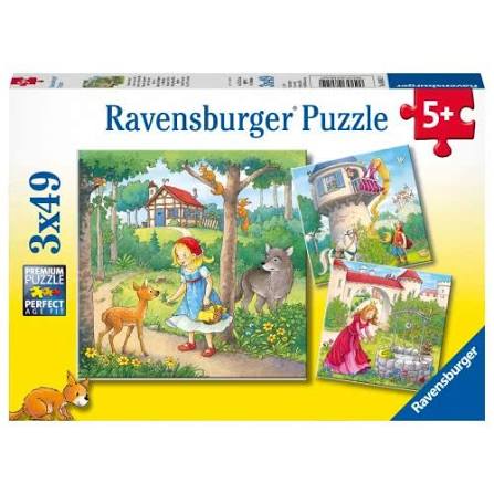 Rompecabezas Princesas de Cuento - 3 x 49 piezas