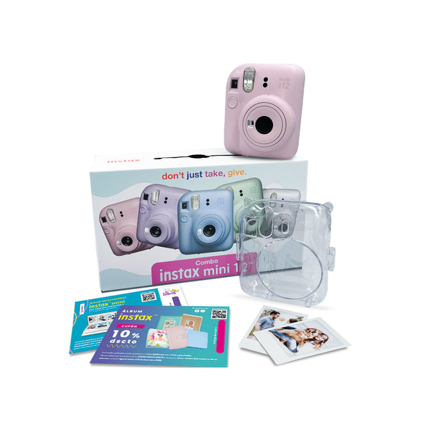 Cámara Fujifilm Mini 12 Rosada  + Estuche + 10 films