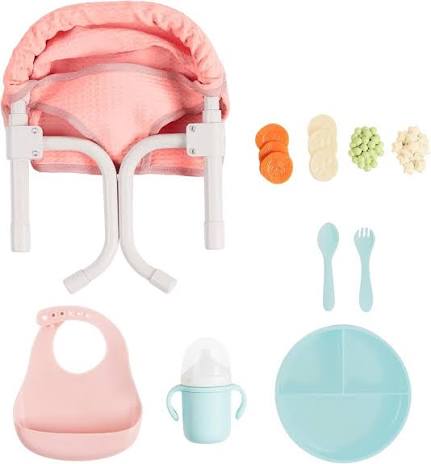 Silla de Alimentación p/ Muñecas con Accesorios