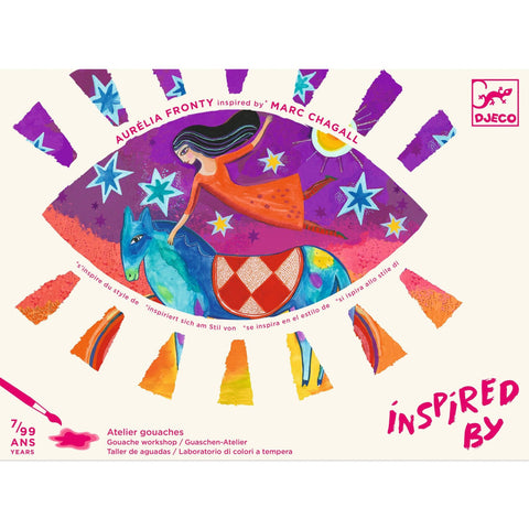 Manualidad Con Papel/Stickers Sueños Inspirado en Marc Chagall