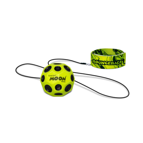 Pelota Moonball con Liga y Muñequera - Amarilla