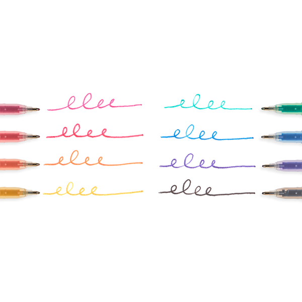 Set 8 Bolígrafos de Gel c/ Brillo