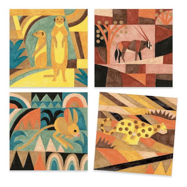 Stickers y Papeles de Desierto Inspirado en Paul Klee