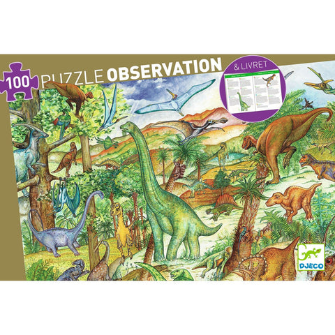 Rompecabezas Observación Dinosaurios 100pz