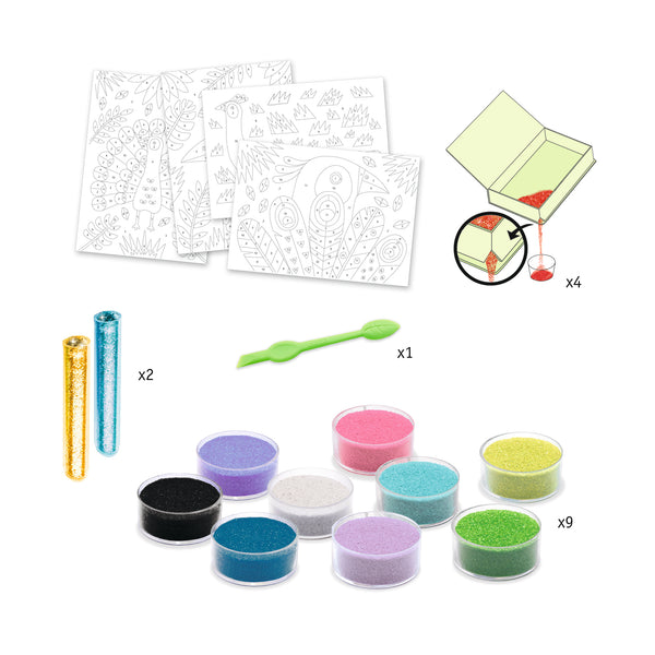 Set de Manualidad con Arena Pájaros Deslumbrantes