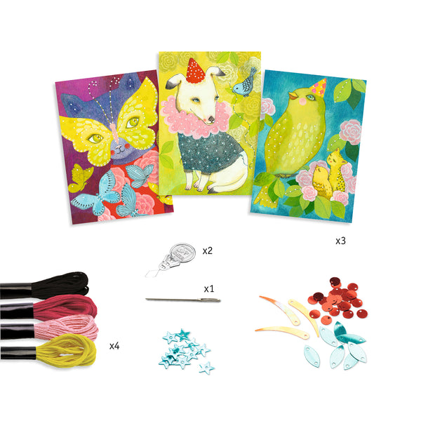 Set de Manualidad Cartas Para Bordar un Carnaval Elegante