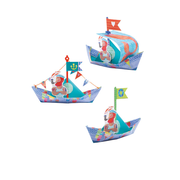 Papel de Origami Barcos