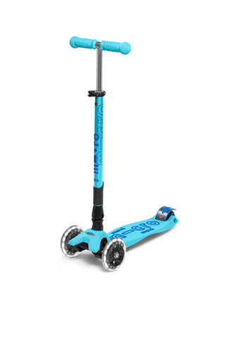 Scooter Maxi Deluxe Foldable LED Bright Blue