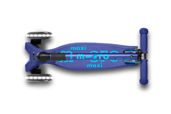 Scooter Maxi Deluxe Foldable LED Azul Marino