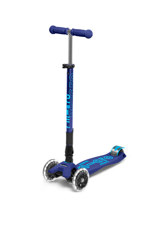 Scooter Maxi Deluxe Foldable LED Azul Marino