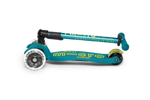 Scooter Maxi Deluxe Foldble LED Verde Petroleo