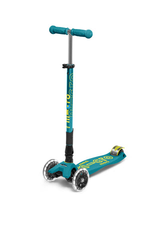 Scooter Maxi Deluxe Foldble LED Verde Petroleo