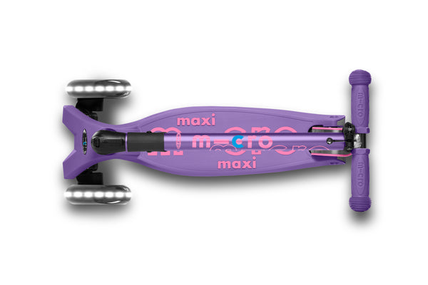 Scooter Maxi Deluxe Foldable LED Morado