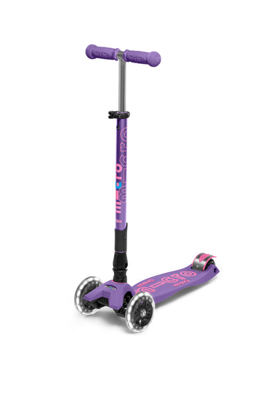 Scooter Maxi Deluxe Foldable LED Morado